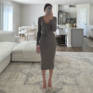 H&M Ribbed Midi Sweater Dress